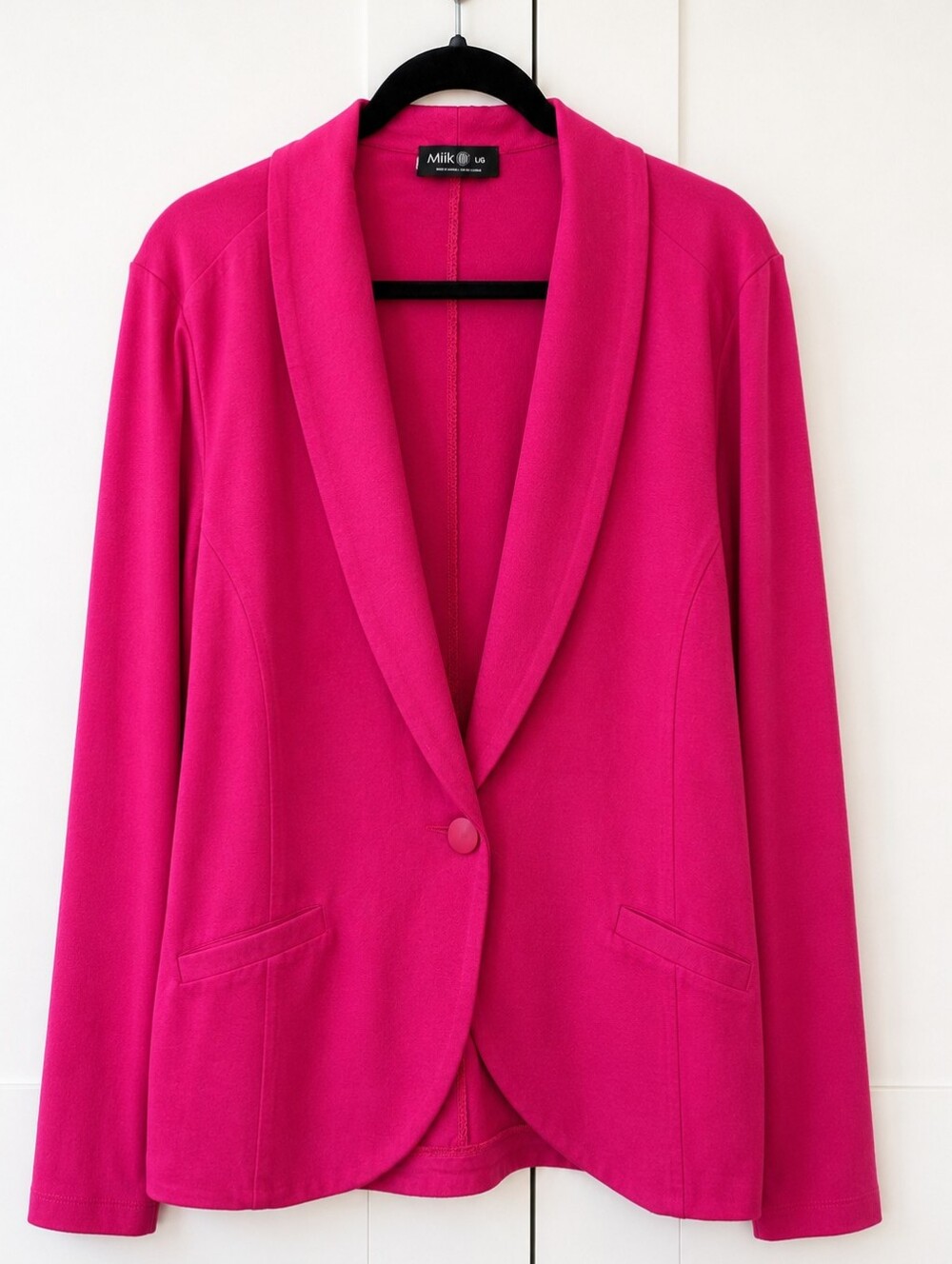 Miik Fuchsia Bamboo Blend Blazer | Made in Canada | Size L | Careerwear